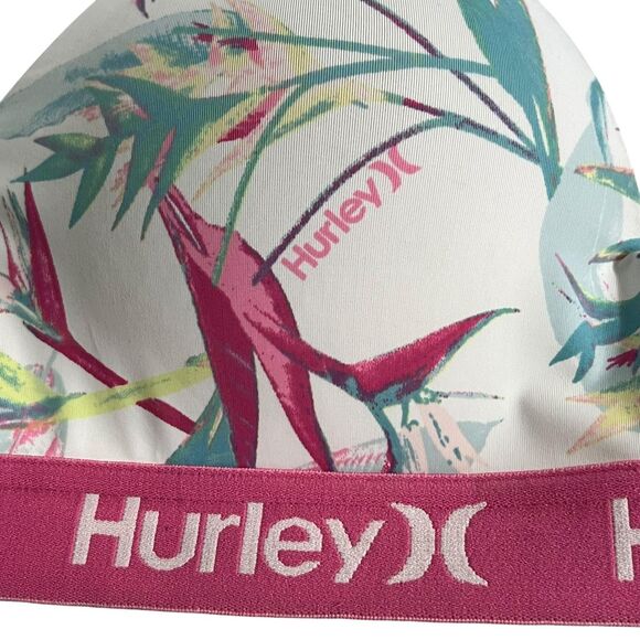 Hurley Bra Womens 36B Padded Underwire Floral Tropical Adjustable Straps - Picture 7 of 9